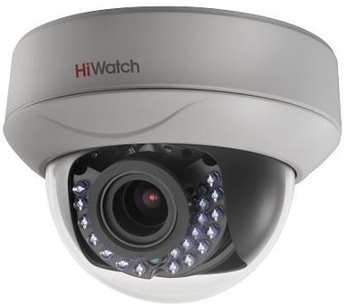 Купольная HD-TVI видеокамера наблюдения HiWatch DS-T227, ИК, 2mp