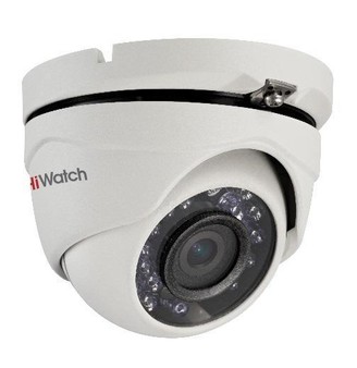 DS-T103 (2.8 mm) HiWatch Антивандальная купольная мультиформатная HD-TVI видеокамера, объектив 2.8, 1Mп, Ик