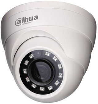 DH-HAC-HDW1220RP-0280B Dahua Уличная купольная мультиформатная MHD (AHD/ TVI/ CVI/ CVBS) видеокамера, объектив 2.8, 2Mp, Ик