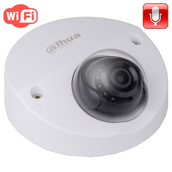 Уличная мини-купольная Wi-Fi IP-видеокамера Dahua DH-IPC-HDPW4120FP-W-0280B (2.8мм), ИК, 1.3Мп, Wi-Fi, встроенный микрофон