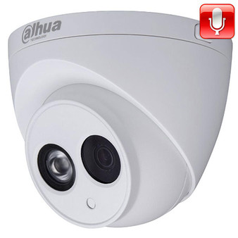 Купольная антивандальная IP-видеокамера Dahua DH-IPC-HDW4830EMP-AS-0400B (4мм), ИК, PoE, 8Мп, Встроенный микрофон