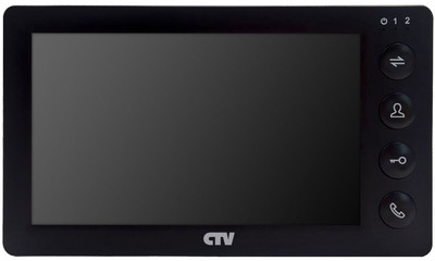 CTV-M4700AHD черный Видеодомофон 7" формата AHD с кнопочным управлением, детектор движения, функция видеопамяти, встроенный источник питания.