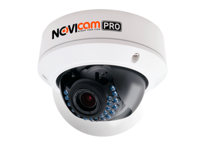 NOVICAM PRO IP NC28VP Купольная антивандальная IP видеокамера, обьектив 2.8-12мм, 2Mp, Ик, PoE, Тревожный вход/выход