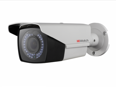 DS-T206P (2.8-12 mm) HiWatch Уличная цилиндрическая HD-TVI видеокамера, объектив 2.8-12мм, ИК, 2Мп, POC