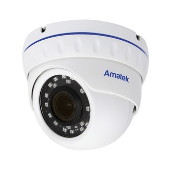 AC-IDV403ZA (2.7-13.5) Amatek Купольная антивандальная IP видеокамера, объектив 2.7-13.5мм, 4Мп, Ик, POE, аудиовход, выход для питания микрофона