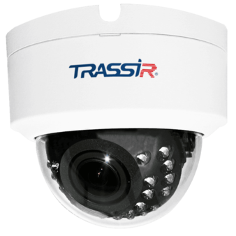 TR-D3143IR2 (2.7-13.5mm) TRASSIR Купольная уличная IP-камера, Ик, 4Мп, Poe, встроенный микрофон, слот USB, тревожные входы-вых