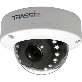 TR-D3121IR1 v3 (3.6mm) TRASSIR Уличная купольная IP камера, Ик, 2Мп, Poe, встроенный микрофон