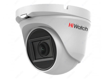 DS-T503A (2.8 mm) HiWatch Уличная купольная мультиформатная MHD (AHD/ TVI/ CVI/ CVBS) видеокамера, объектив 2.8мм, ИК, 5Мп, Встроенный микрофон