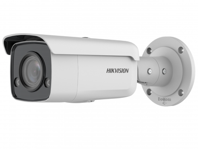 DS-2CD2T47G2-L(C)(4mm) Hikvision Уличная цилиндрическая IP видеокамера, объектив 4 мм, ИК, 4Мп, POE, microSD
