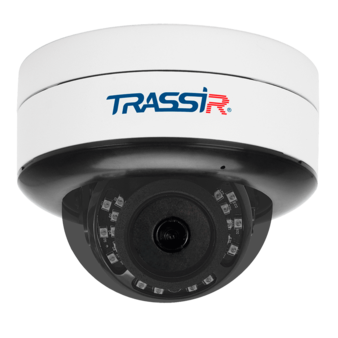 TR-D3121IR2 v6 (2.8mm) TRASSIR Купольная антивандальная IP видеокамера, объектив 2.8мм, Ик, 2Мп, Poe, встроенный микрофон, MicroSD