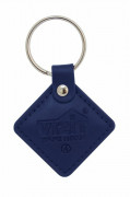 Кожаный брелок с тиснением логотипа VIZIT-RF3.2 синий