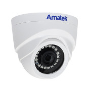 AC-HD202S (2.8) Amatek Купольная внутренняя MHD (AHD/CVI/CVBS/TVI) видеокамера, объектив (2.8мм), Ик, 2Mp