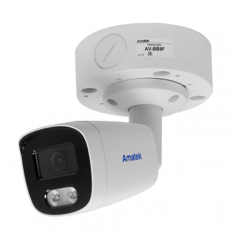 AC-IS403A (2,8) (Full Color)Amatek Уличная IP видеокамера, объектив 2.8мм, 4Мп, Ик, POE, microSD, встроенный микрофон