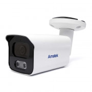 AC-IS803AF (2.8) Amatek Уличная цилиндрическая IP видеокамера, объектив 2.8мм, 8Мп, Ик, PoE, SD карты до 1Тб, встроенный микрофон