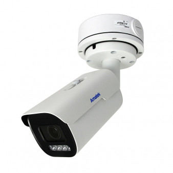 AC-IS805Z (2.7-13.5) Amatek Уличная цилиндрическая IP видеокамера, объектив 2.7-13.5мм, 8Мп, Ик, PoE, microSD, встроенный микрофон