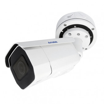 AC-IS806ZA (мото, 2,7-13,5) Amatek Уличная цилиндрическая IP камера, объектив 3,3-12 mm, ИК, POE, 8mp, 1 аудиовход, выход для питания микрофона 12В / 0,1А