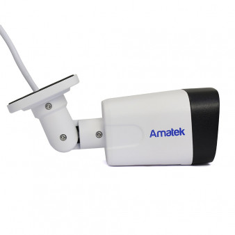 AC-IS402MSX (2.8, микр.) Amatek Уличная цилиндрическая IP видеокамера, объектив 2.8мм, 4Мп, Ик, POE, встроенный микрофон, microSD