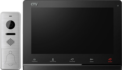 Комплект цветного видеодомофона CTV-DP4101 AHD черный