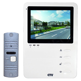 Комплект цветного видеодомофона CTV-DP1400M (белый)