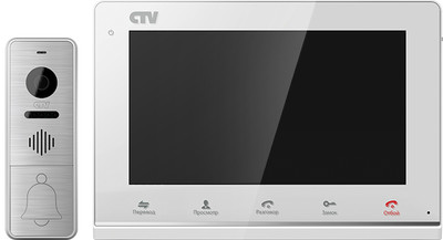 Комплект цветного видеодомофона CTV-DP3700 W (белый)