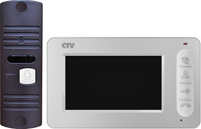 Комплект цветного видеодомофона CTV-DP400 W (белый)