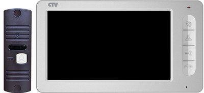 Комплект цветного видеодомофона CTV-DP700 W (белый)