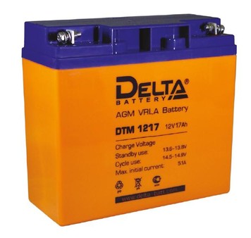 Аккумулятор Delta DTM 1217 (12В, 17А)