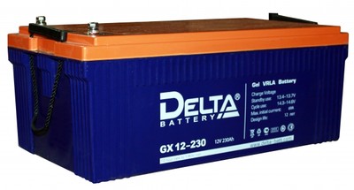 Аккумулятор Delta GX 12-230 (12В, 230А)