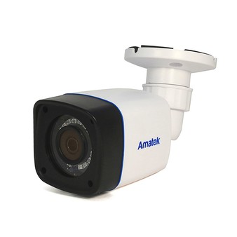 AC-HSP202(3.6) Amatek Уличная цилиндрическая мультиформатная MHD (AHD/ TVI/ CVI/ CVBS) видеокамера, объектив 3.6мм, 2Mp, Ик