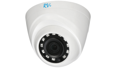 RVi-HDC311B (2.8) Купольная внутренняя мультиформатная MHD (AHD/ TVI/ CVI/ CVBS) видеокамера, объектив 2.8, 1Mp, Ик