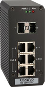 Промышленный управляемый (L2+) PoE коммутатор OSNOVO SW-60602/ILC, на 8 портов