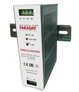 75W/12-24V/DIN FARADAY Источник электропитания стабилизированный импульсный