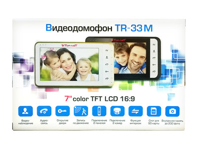 TR-33M W Tor-neT Видеодомофон цветной 7" с сенсорным управлением
