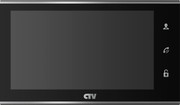 CTV-M2702MD черный Видеодомофон цветной  7" с сенсорным управлением, детектором движения, функцией видеопамяти и встроенным источником питания