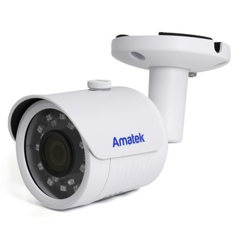 AC-IS203AS (2,8) Amatek Уличная IP видеокамера, объектив 3.6мм, 2Мп, Ик, POE