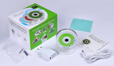 SpaceCam F1 Green Фиксированная малогабаритная IP-камера, Ик, 1Мп, встроенный микрофон, Wi-Fi,  MicroSD