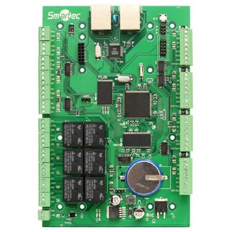 ST-NC441 Smartec Сетевой контроллер на 4 двери (4 считывателя) без бокса, 100000 пользователей, 100000 событий, 12 контролируемых входов, 6 релейных выходов, 2 Ethernet порта