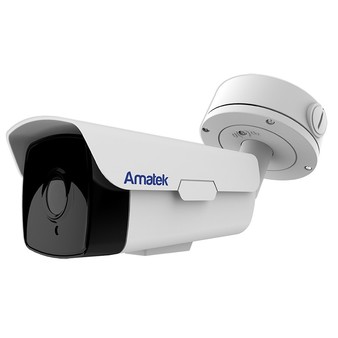 AC-IS806ZA (мото, 3,3-12) Amatek Уличная цилиндрическая IP камера, обьектив 3,3-12 mm, ИК, POE, 8mp, 1 аудиовход, выход для питания микрофона 12В / 0,1А