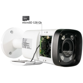 AC-D2143ZIR6 (2.7-12мм) ActiveCam Уличная цилиндрическая IP-видеокамера (2.7-12мм), ИК, 4Мп, PoE, двусторонний звук, тревожные вх/вых