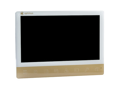 VMH-10 white+gold Optimus Видеодомофон цветной 10", поддержка стандартов AHD/TVI/CVI/CVBS, управление замком, SD-card до 32 Гб