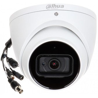 DH-HAC-HDW2241TP-A-0280B Dahua Антивандальная купольная мультиформатная MHD (AHD/ TVI/ CVI/ CVBS) видеокамера, объектив 2.8, 2Mp, Ик, встроенный микрофон