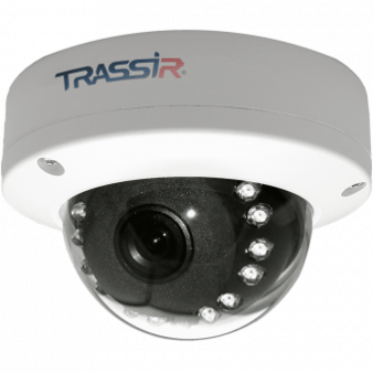 TR-D3121IR1 (2.8mm) TRASSIR Антивандальная IP-камера, Ик, 2Мп, Poe, встроенный микрофон, слот USB