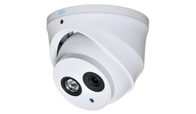 RVi-1ACE102A (6) white Антивандальная купольная мультиформатная MHD (AHD/ TVI/ CVI/ CVBS) видеокамера, объектив 6, 1Mp, Ик, Встроенный микрофон