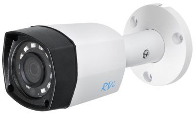 RVi-1ACT102 (2.8) white Уличная цилиндрическая мультиформатная MHD (AHD/ TVI/ CVI/ CVBS) видеокамера, объектив 2.8мм, 1Мп, Ик