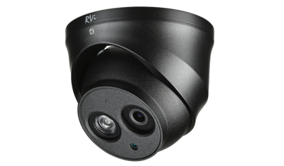 RVi-1ACE102A (2.8) black Антивандальная купольная мультиформатная MHD (AHD/ TVI/ CVI/ CVBS) видеокамера, объектив 2.8, 1Mp, Ик, Встроенный микрофон