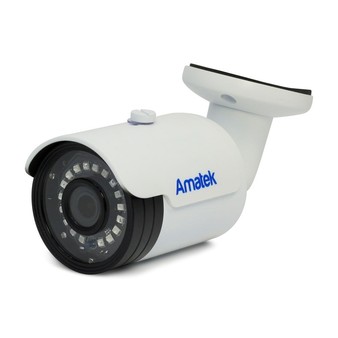 AC-HS503S (2.8) Amatek Уличная цилиндрическая мультиформатная MHD (AHD/CVBS/TVI/CVI) видеокамера, объектив 2.8мм, 5Мп, ИК