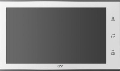 CTV-M2101 белый Видеодомофон 10" с сенсорным управлением, функцией видеопамяти и встроенным источником питания