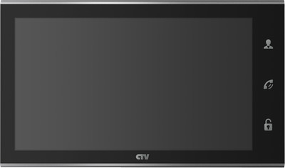 CTV-M2101 черный Видеодомофон 10" с сенсорным управлением, функцией видеопамяти и встроенным источником питания
