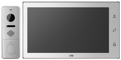 CTV-DP4102AHD белый Комплект домофона 10" формата AHD с Touch Screen, встроенным регистратором, P2P