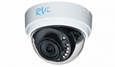 RVi-1ACD200 (2.8) white Уличная пластиковая купольная мультиформатная MHD (AHD/ TVI/ CVI/ CVBS) видеокамера, объектив 2.8, 2Мп, Ик